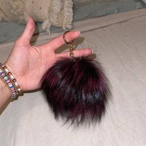 Michael Kors pompom keychain